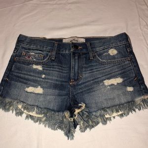 Hollister High Waisted Dark Jean Short